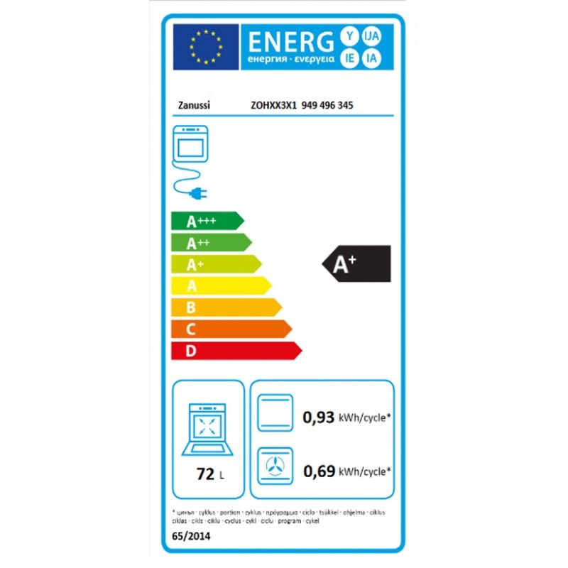 Horno Zanussi Zohxx3x1 Inox Aquaclean