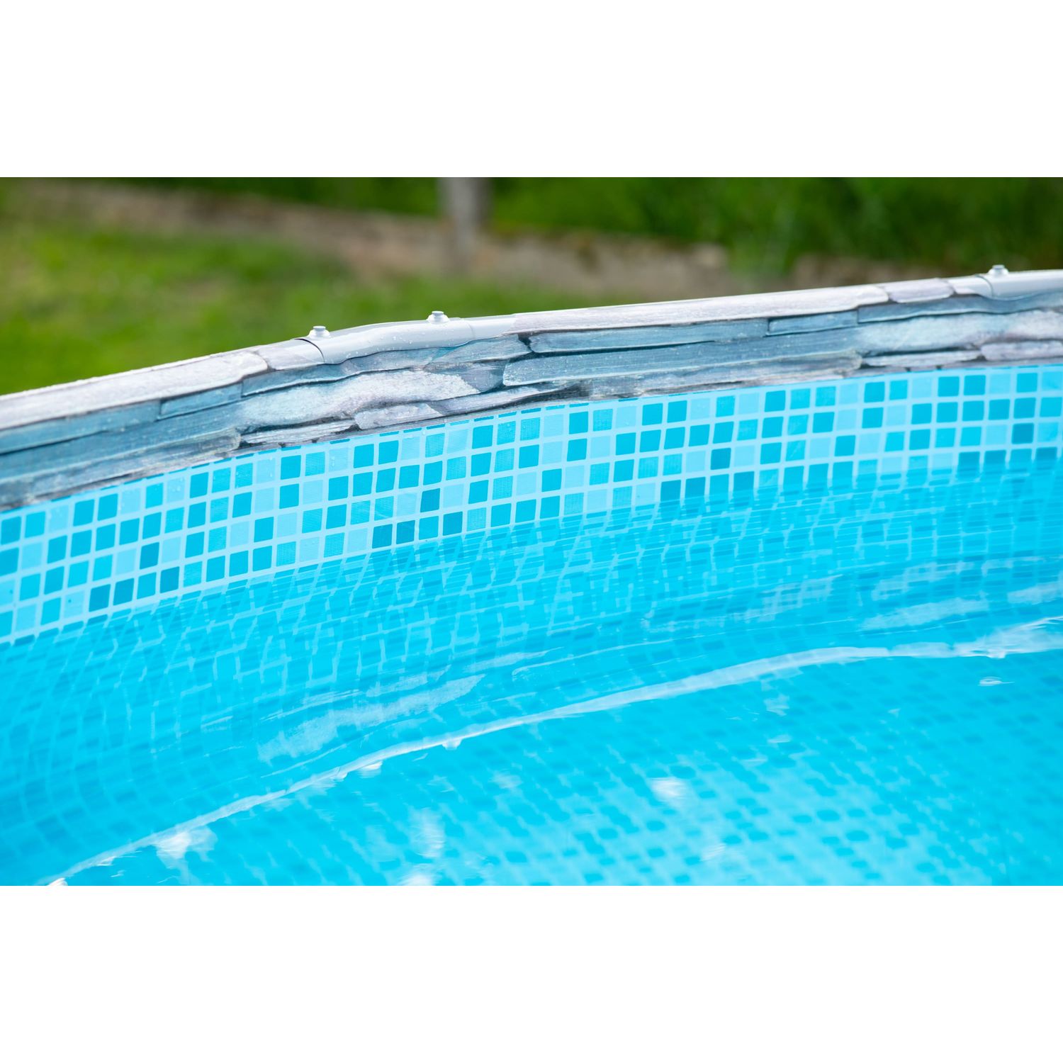 Piscina Tubular Redonda 3,05mx76cm Gris Piedra