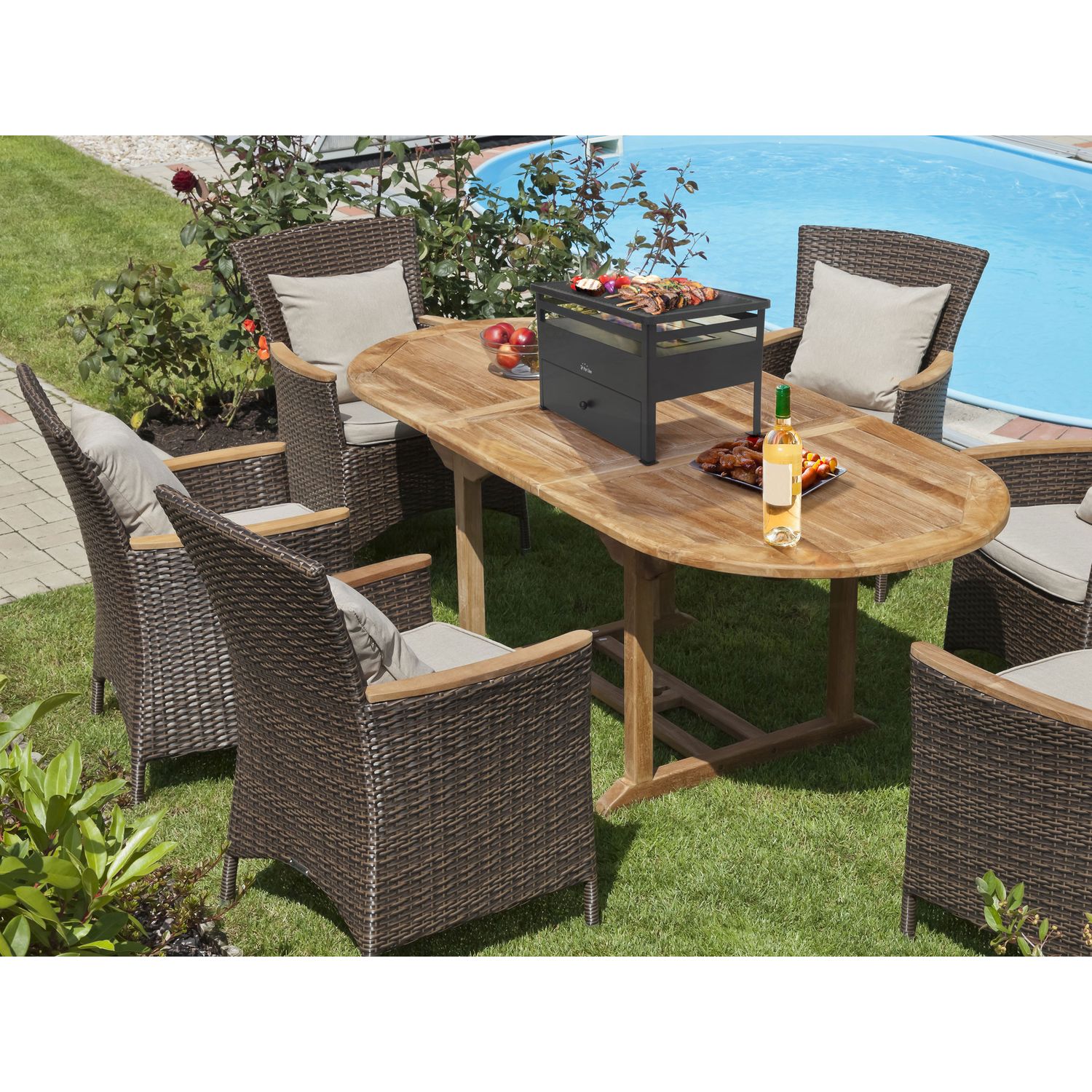 Barbacoa De Etanol 1.5l Acero Rojo Y Plancha Rectangular De Hierro