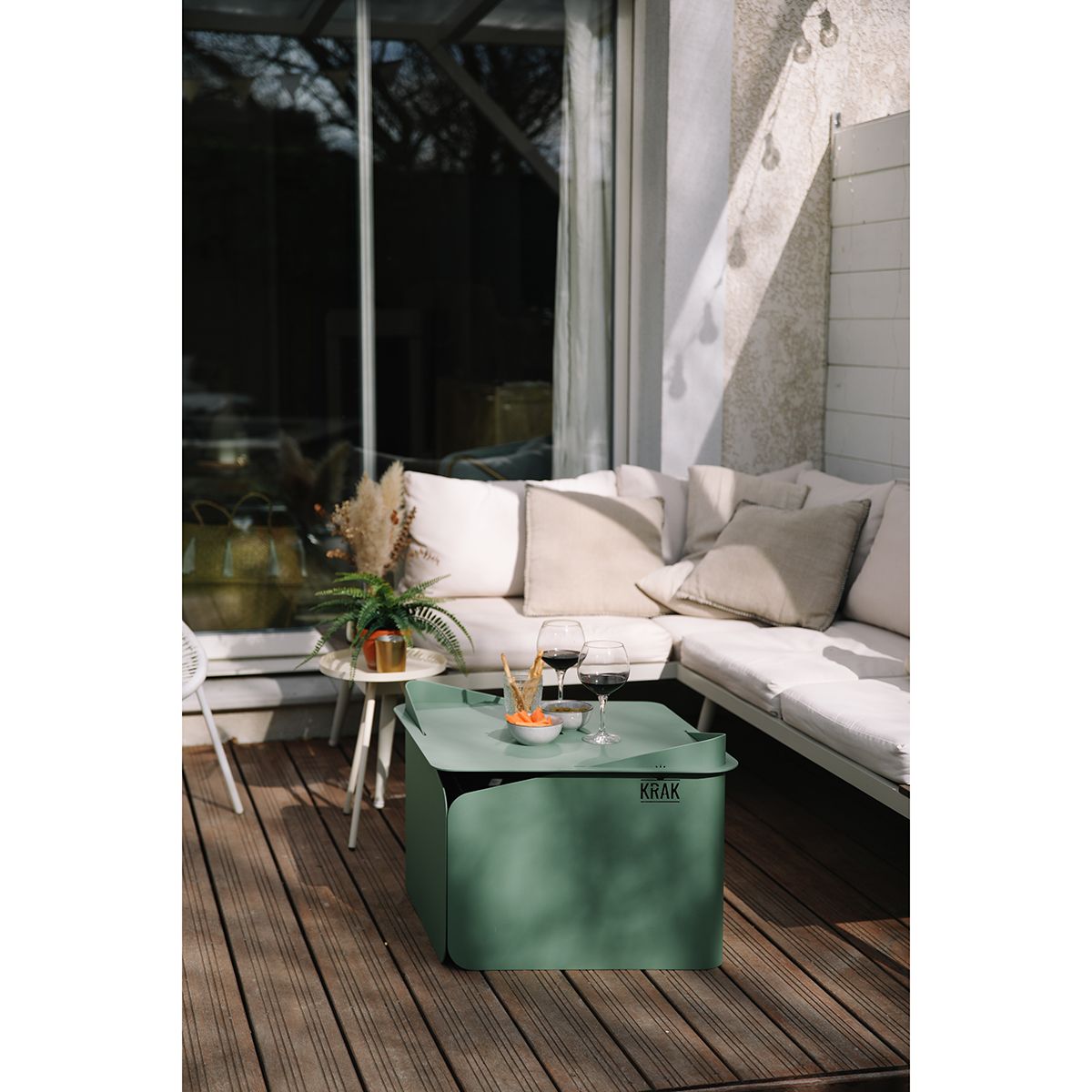 Krak Brasero De Madera + Bandeja 79x69cm - Levant + Plateau Vert Provence