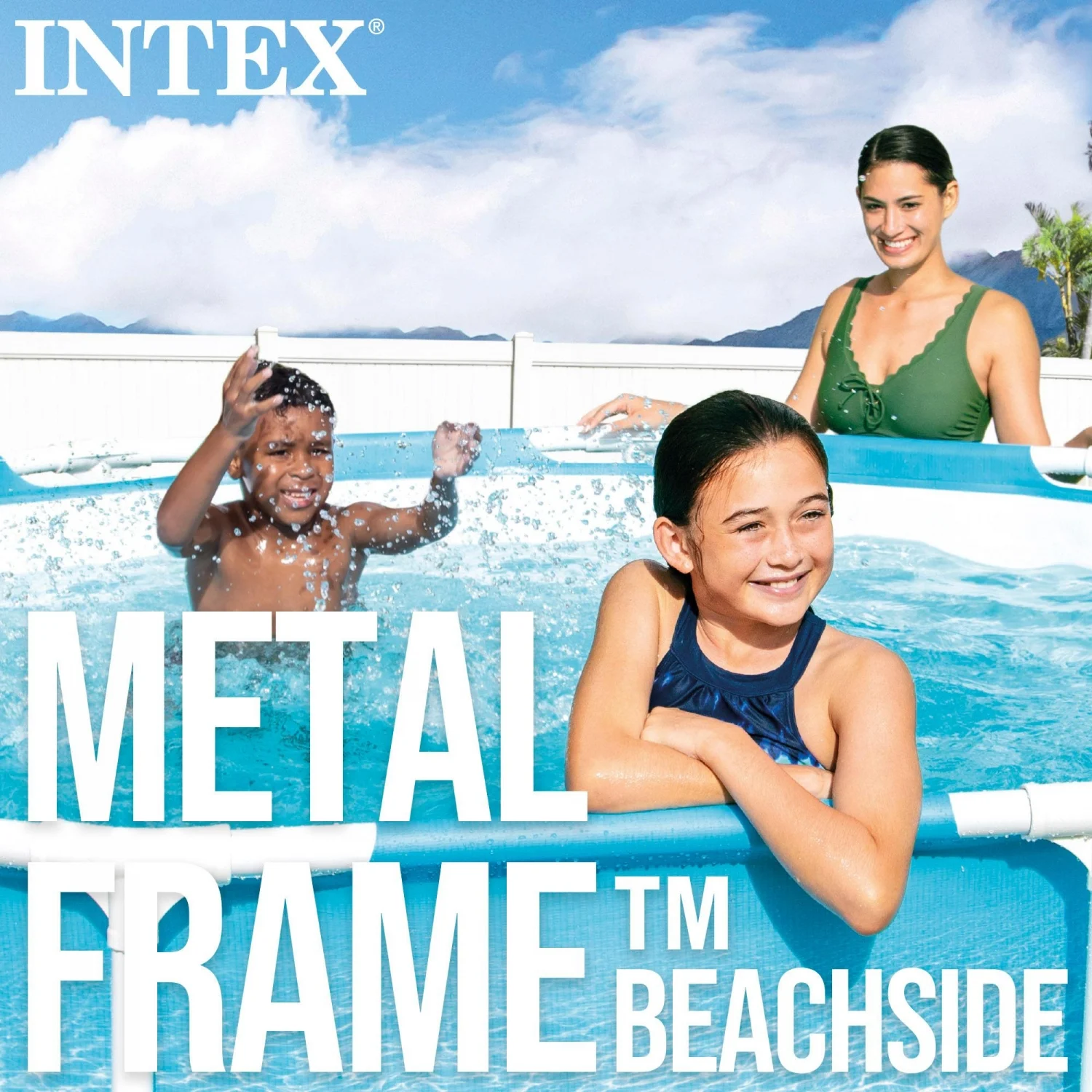 Piscina Redonda Tubular de Metal 305x76 cm Beachside Frame