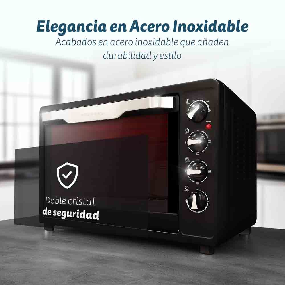 Horno Eléctrico Multifunción De Sobremesa  De 63l - Hr-63rmrrusti - 2200w - Negro