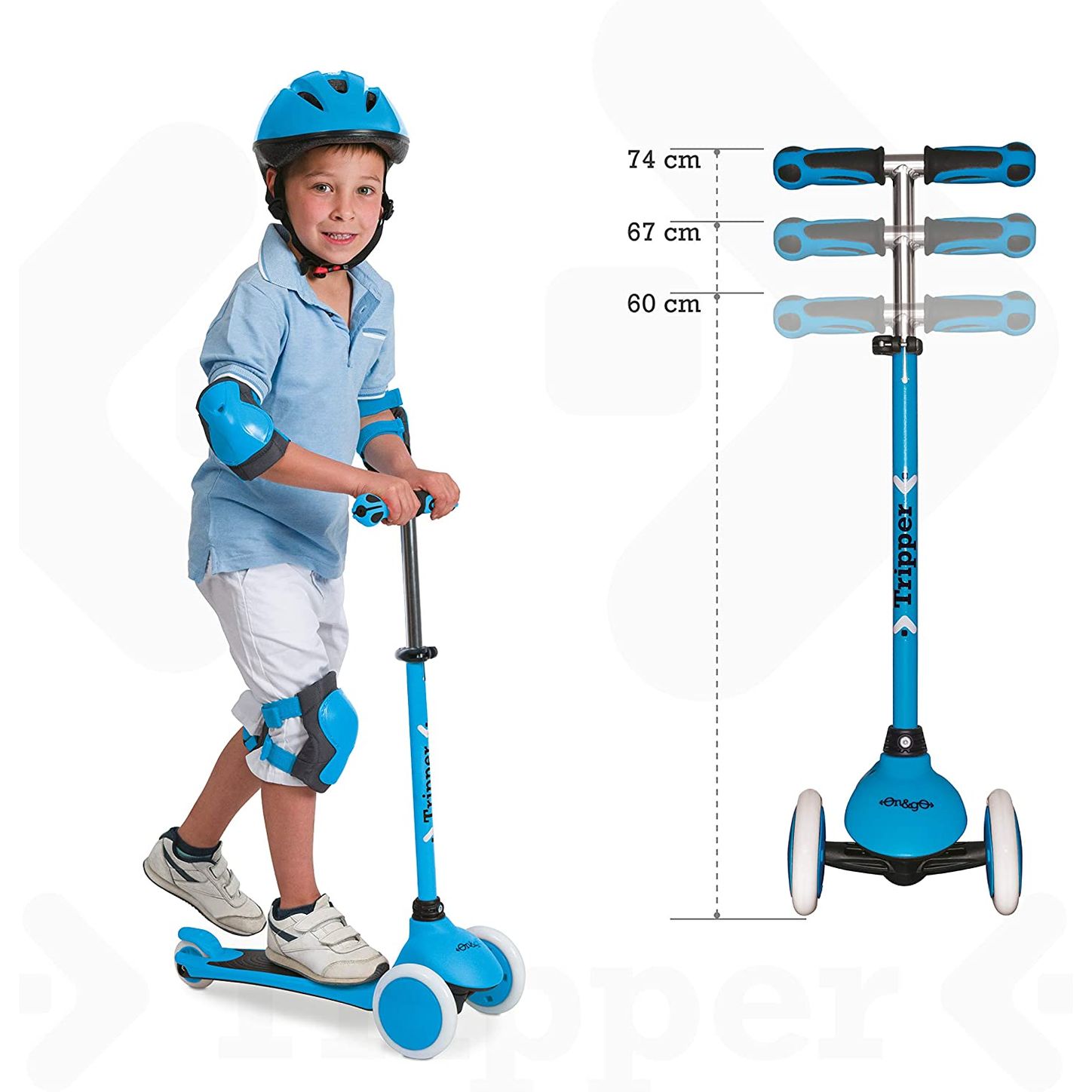 Patinete Tripper 2 Ruedas Delanteras Azul