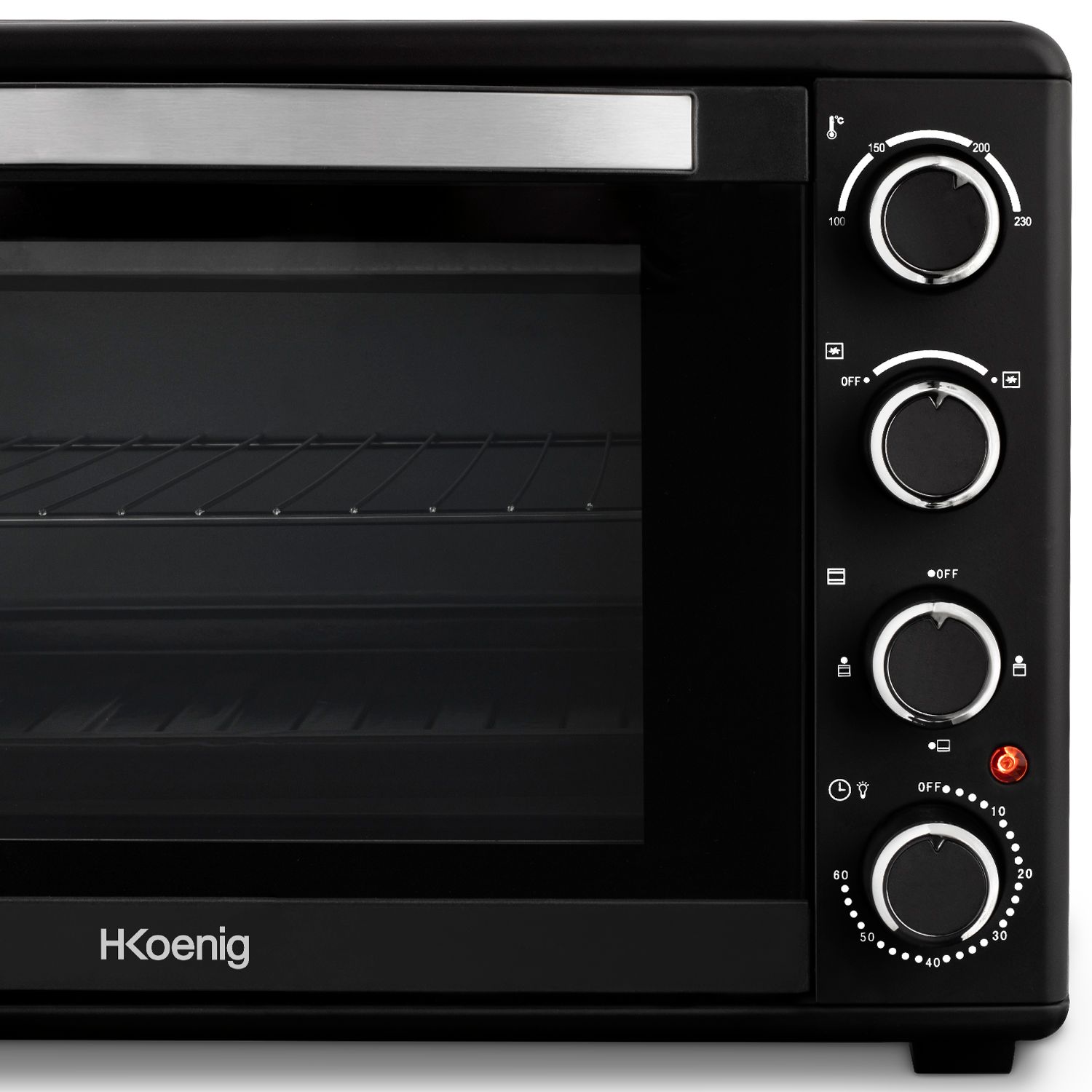 Mini Horno Eléctrico Sobremesa Fo45 H.koenig, 45 Litros, 2000 W,  Hasta 230ºc,  Hasta 60 Mins, Termostato