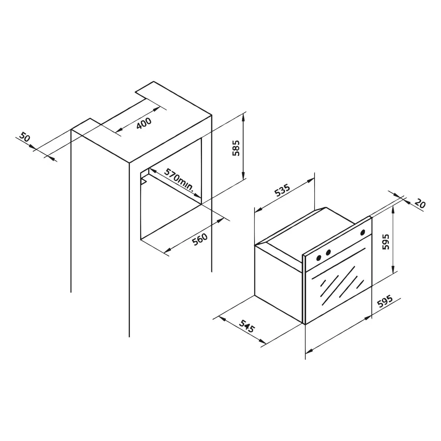 Horno Gas Natural Vitrokitchen HG6IN
