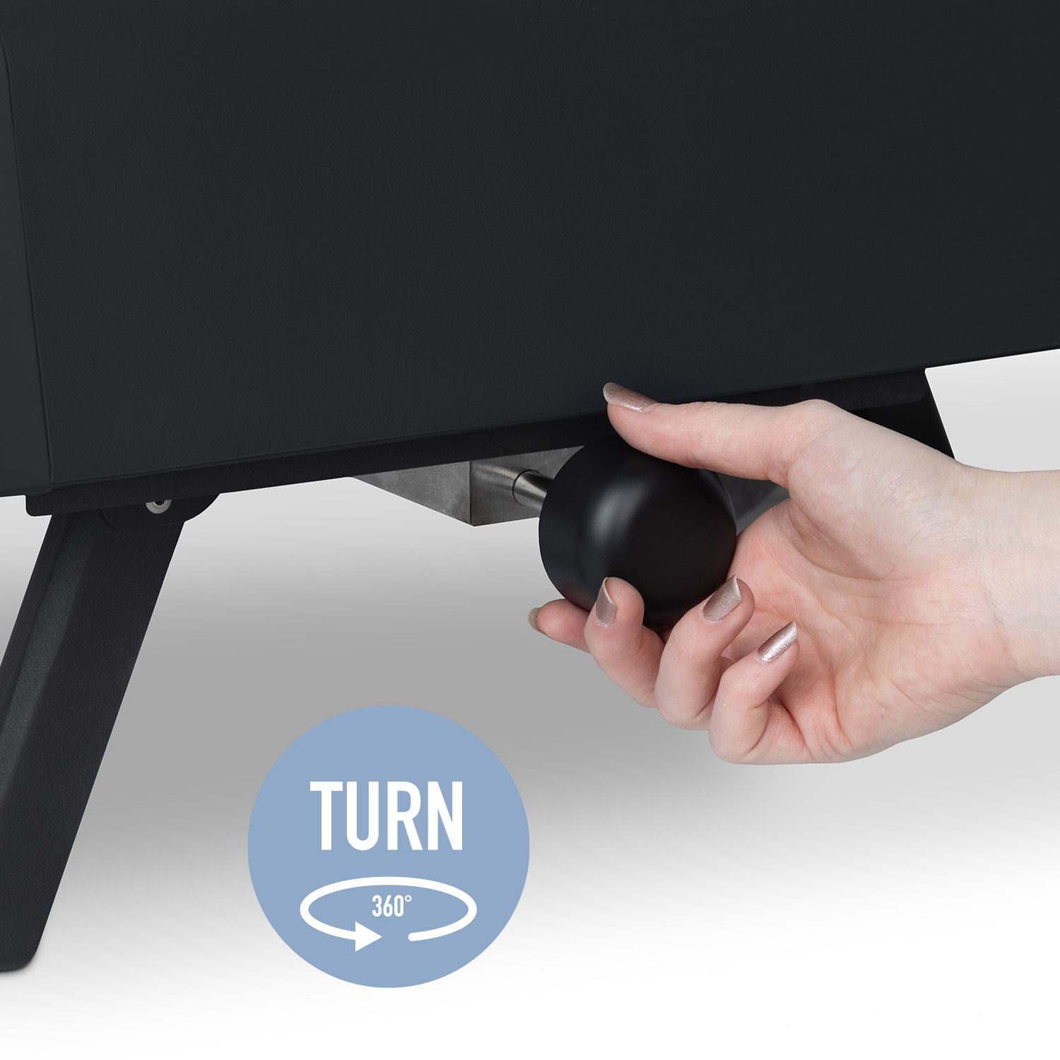 Horno De Pizza A Gas Gino640 H.koenig, 32 Cm, Superficie Giratoria 360°