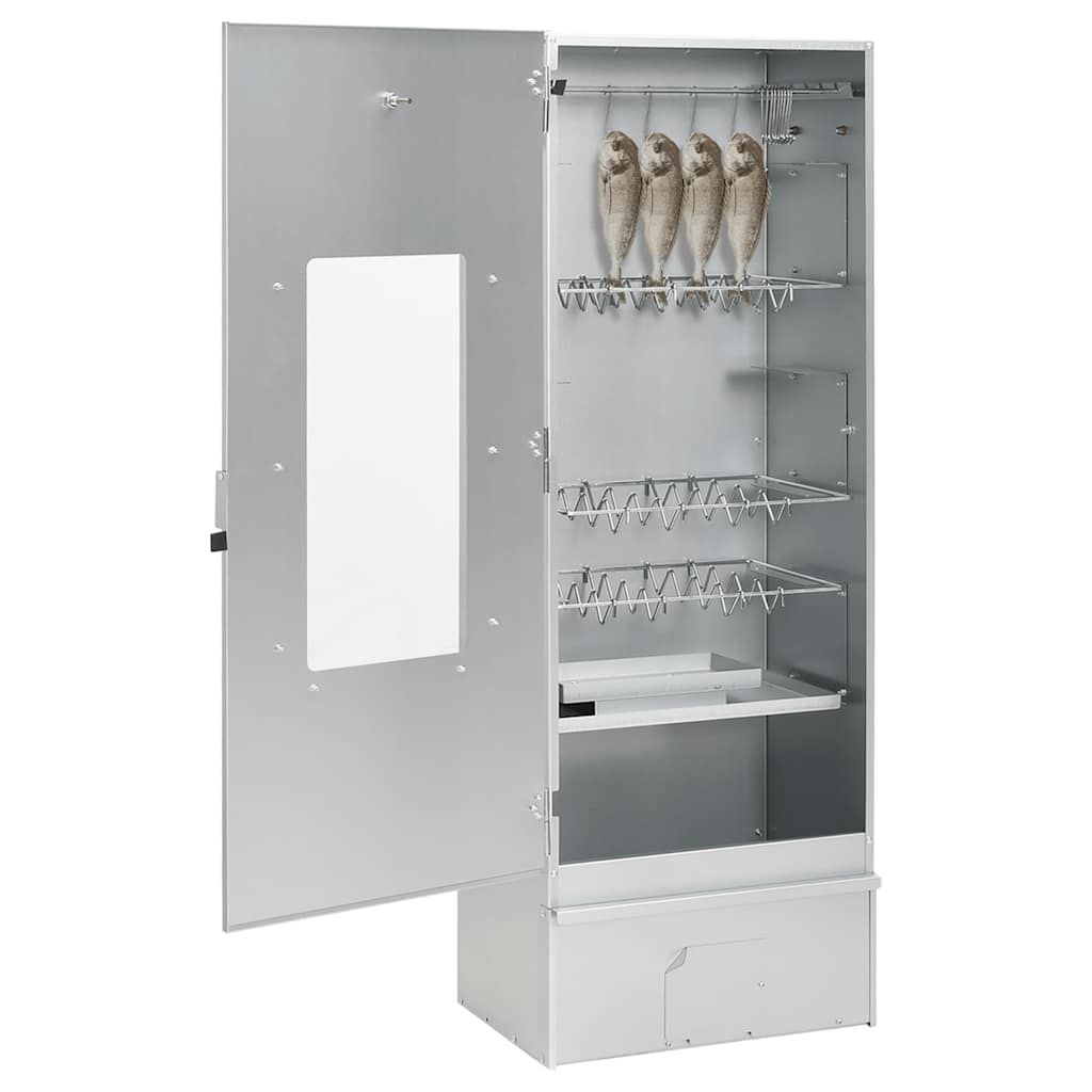 Horno Ahumador Astillas Madera Acero Galvanizado 44,5x29x110 Cm Vidaxl