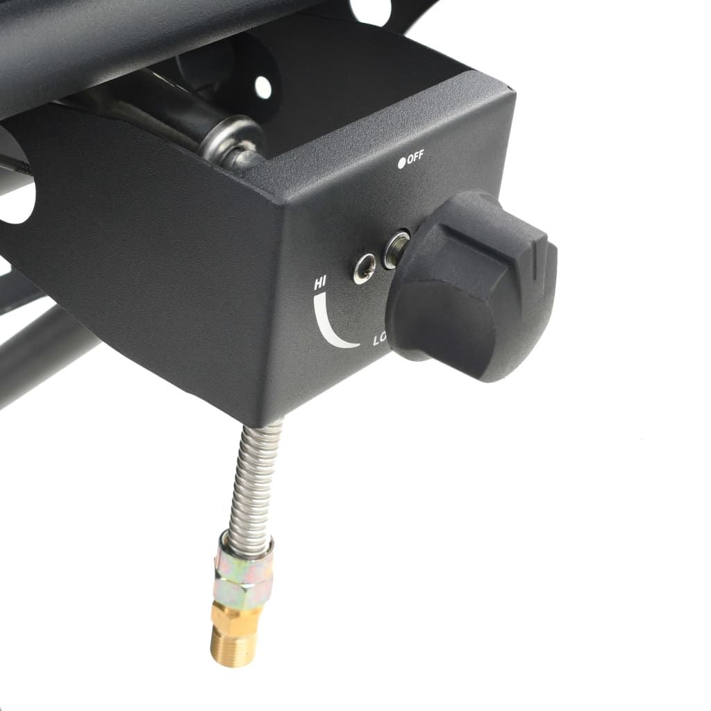 Barbacoa Portátil De Gas Con Zona De Cocción Negra Vidaxl