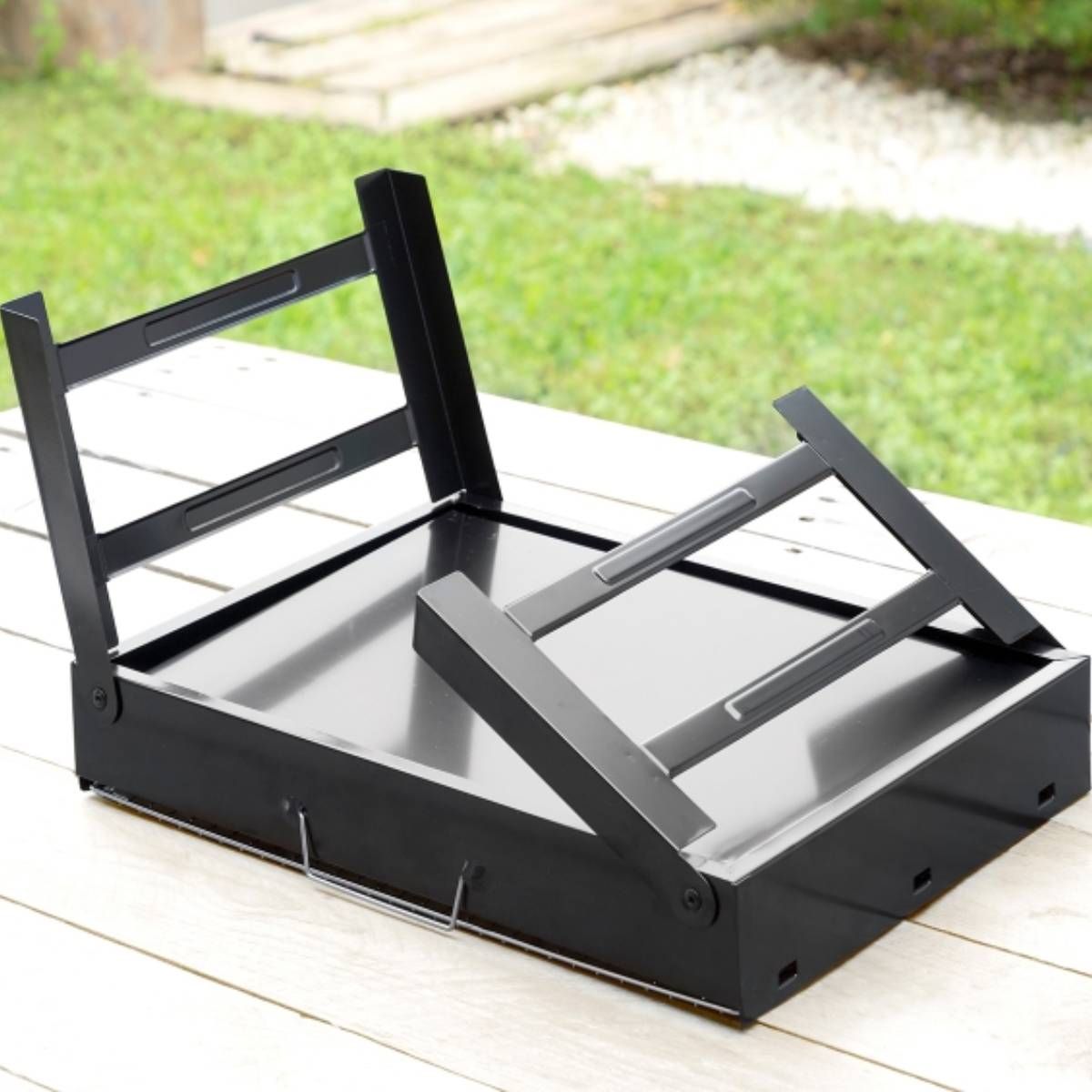 Barbacoa Plegable Innovagoods Portátil Para Carbón 35x27cm 2 Comensales (hierro)
