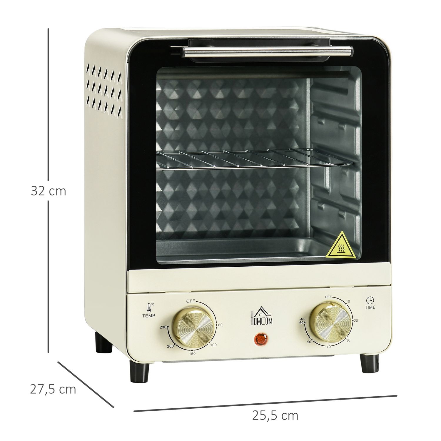 Horno Eléctrico Sobremesa 15l 1000w Temperatura Hasta 230 ℃ Homcom