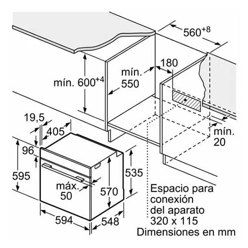 Horno Multifunción 60cm 71l Bosch Hba572bb3f Pirolítico Airfry 3d Hotair Negro Clase A+