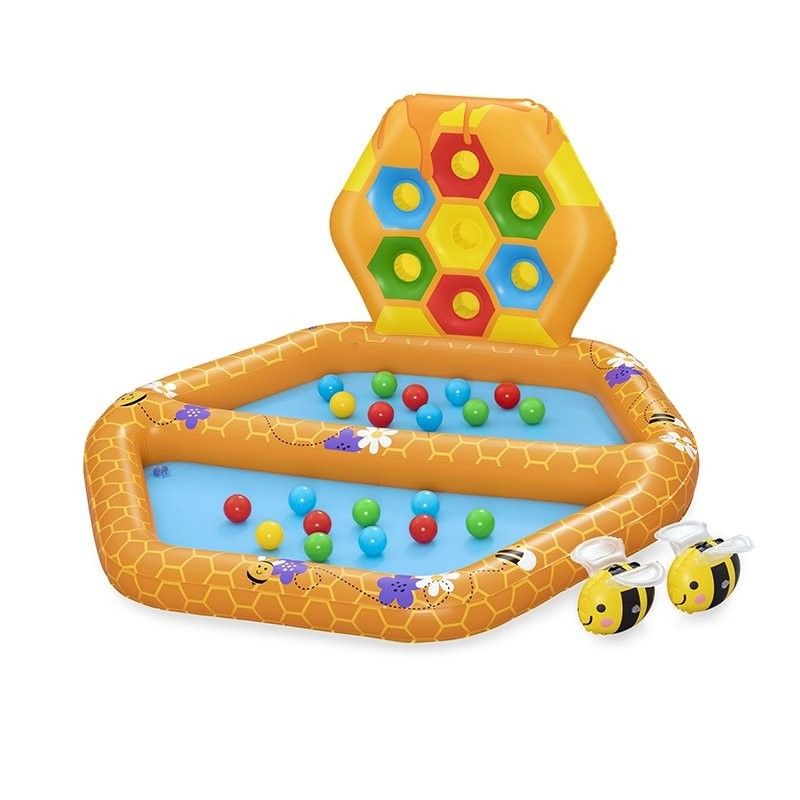 Bestway Piscina Hinchable Infantil Abejas Con Bolas 127x119x61 Cm +12 Meses Jardin 52639