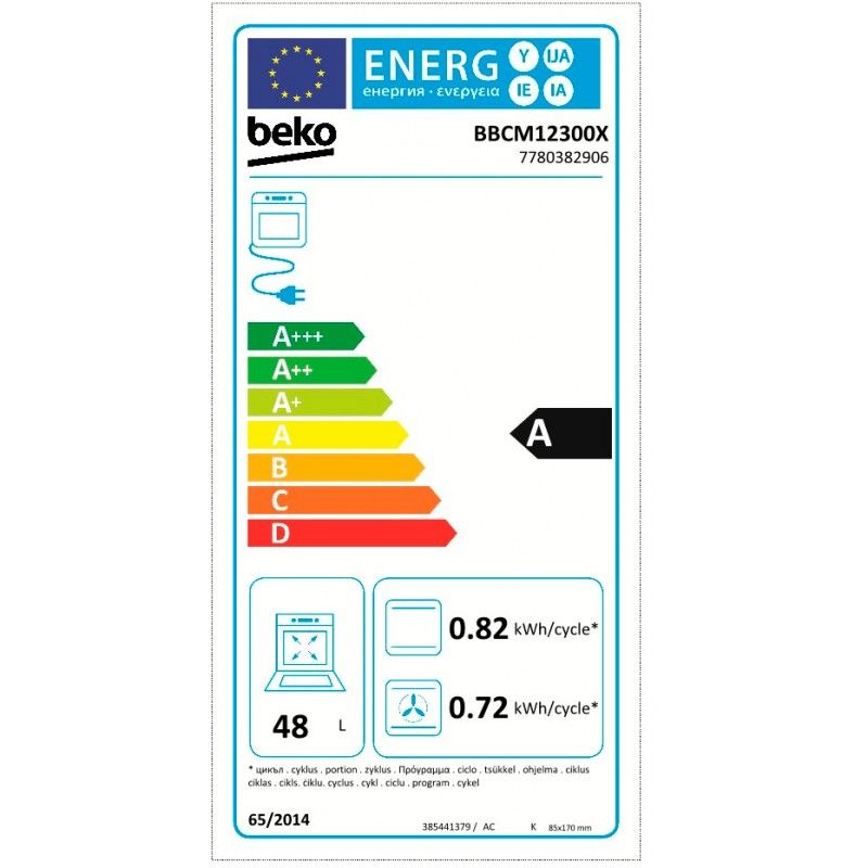 Horno Beko Bbcm12300x Inox 45cm