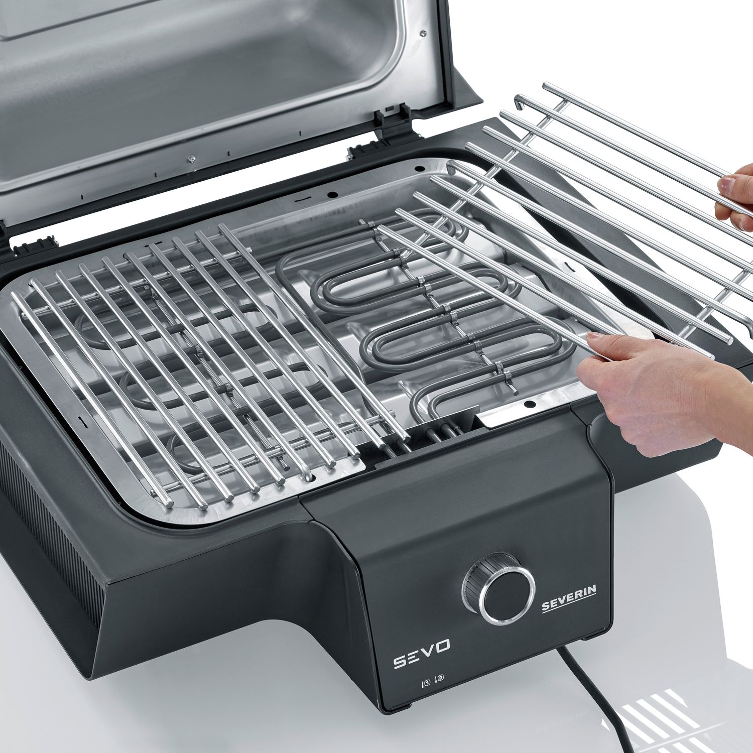 Barbacoa Grill Eléctrica Pantalla Oled Digital Sevo Gt Negro Pg 8106 Severin