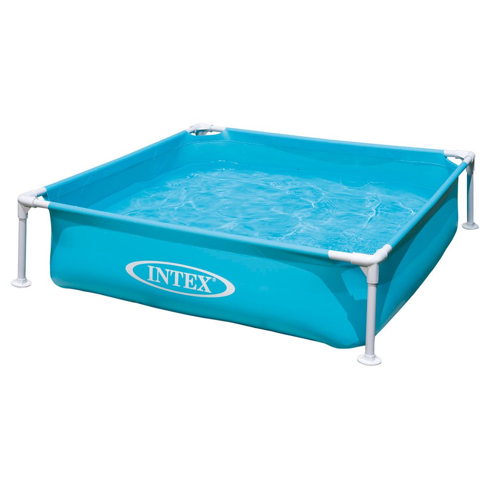 Piscina Desmontable Tubular Cuadrada Pvc 122x30 Cm Azul Intex