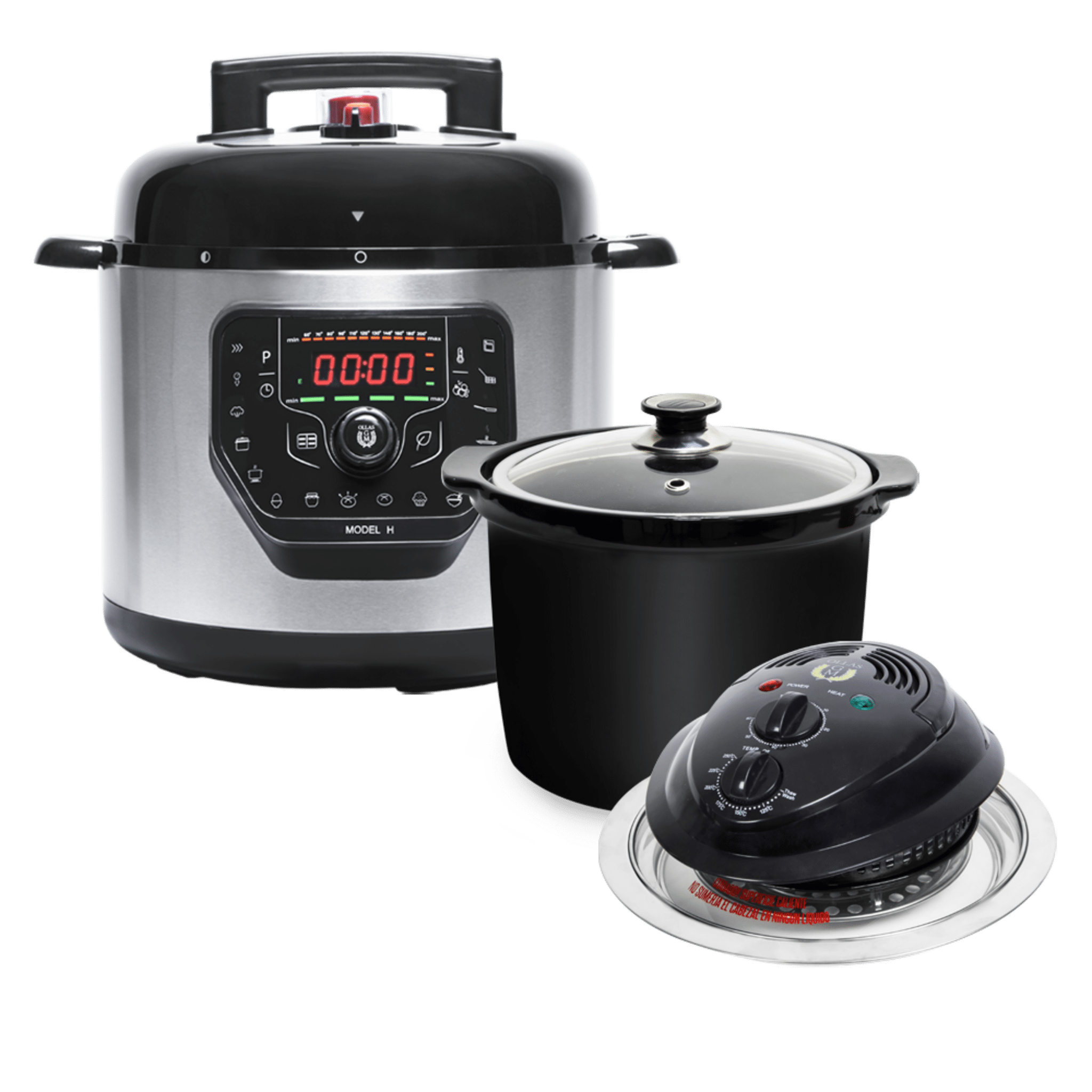 Olla GM Modelo H + Cubeta Slowpot + Cabezal de horno