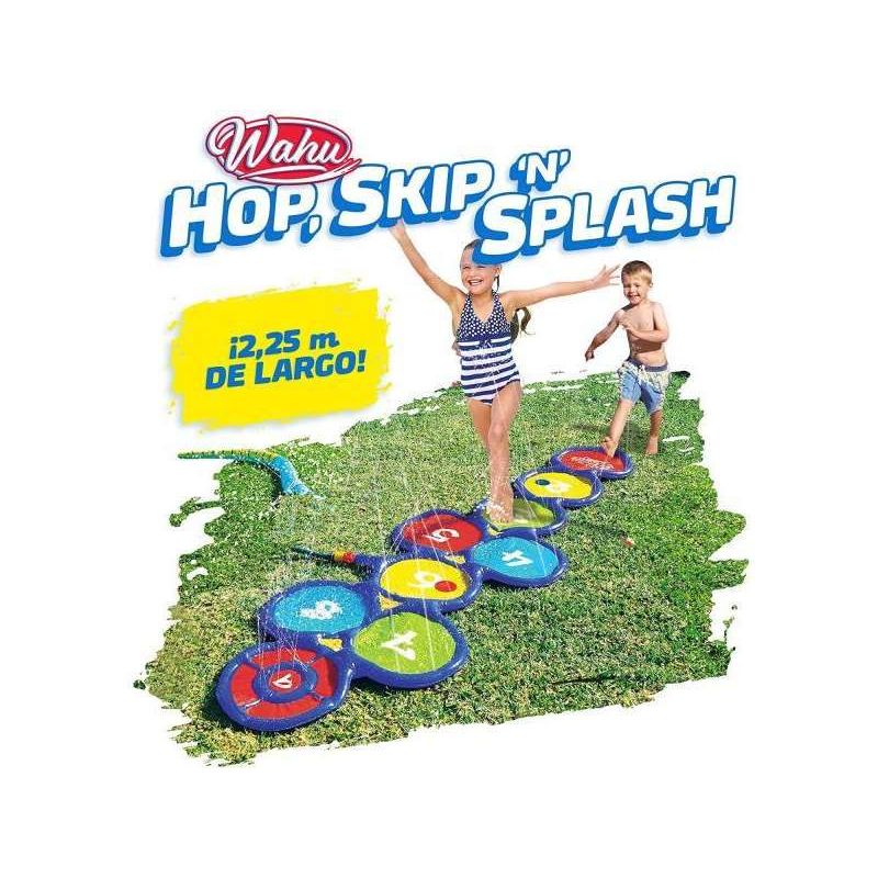 Wahu Rayuela Salta Y Chapotea. Lanza Agua Ininterrumpidamente. Juego Clásico Para Aire Libre Niños Y Niñas. Diversión Refrescante Para Verano. 230 Centímetros De Largo