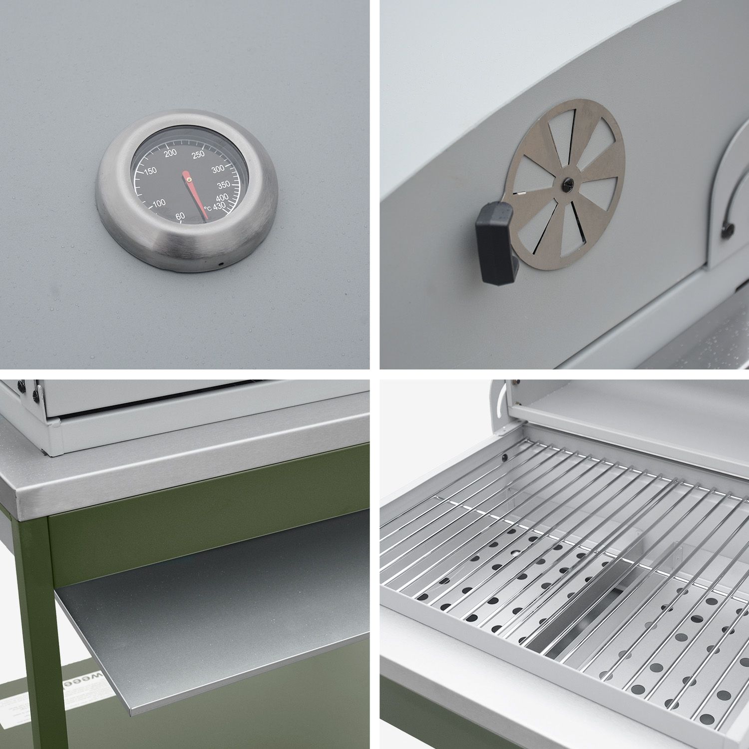 Parrilla De Barbacoa Al Carbón Acero Inoxidable Rejilla Cromada 2