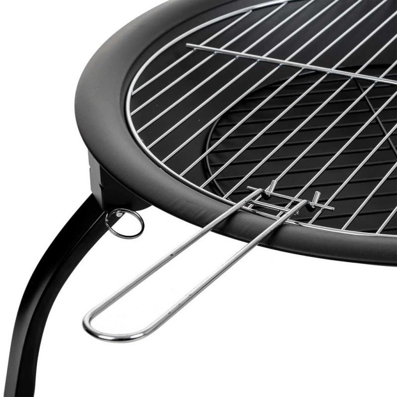 Barbacoa Exterior De Metal Con Parrilla Negro