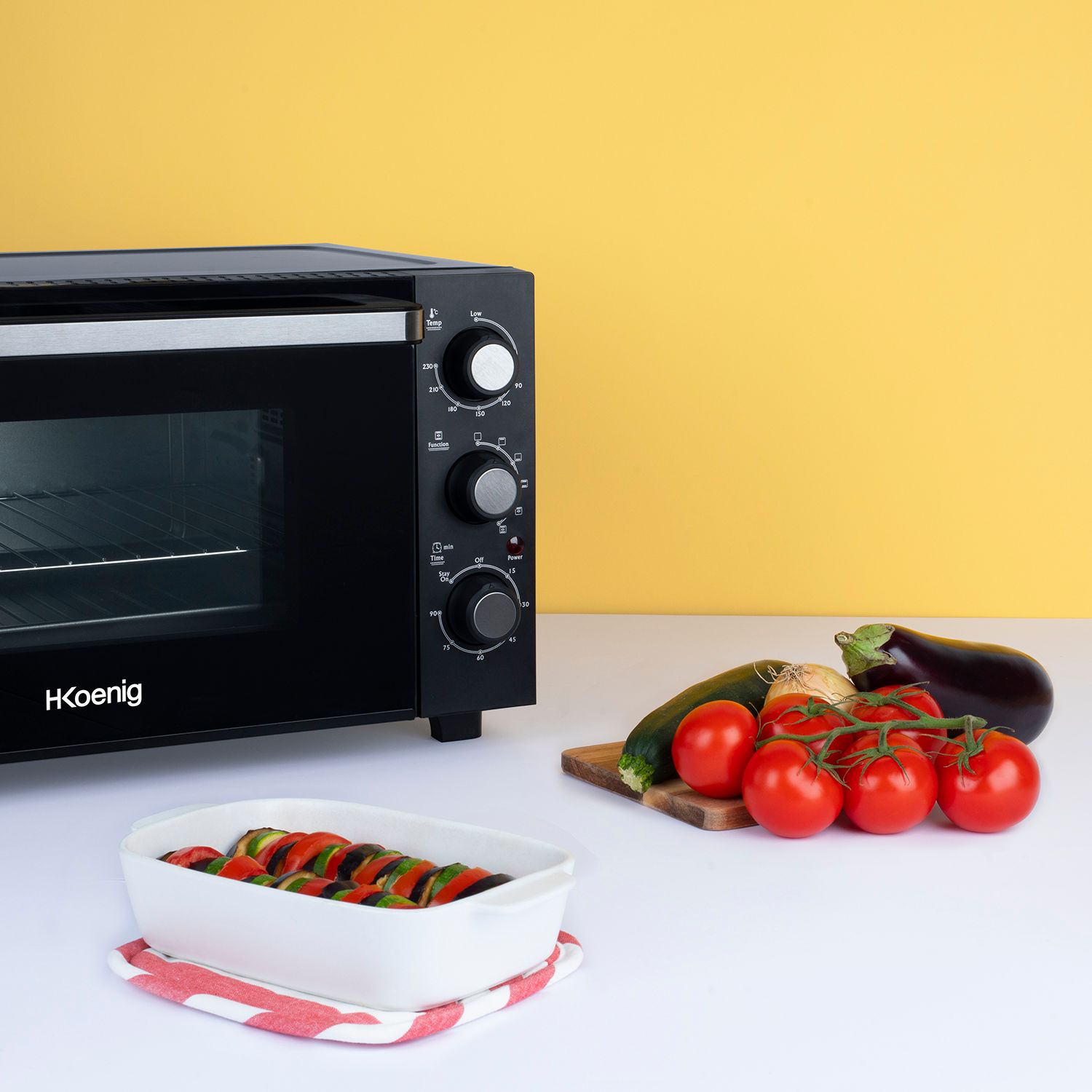 Mini Horno Fo30 H.koenig, 1500 W, 30l, Acero Inoxidable, Negro