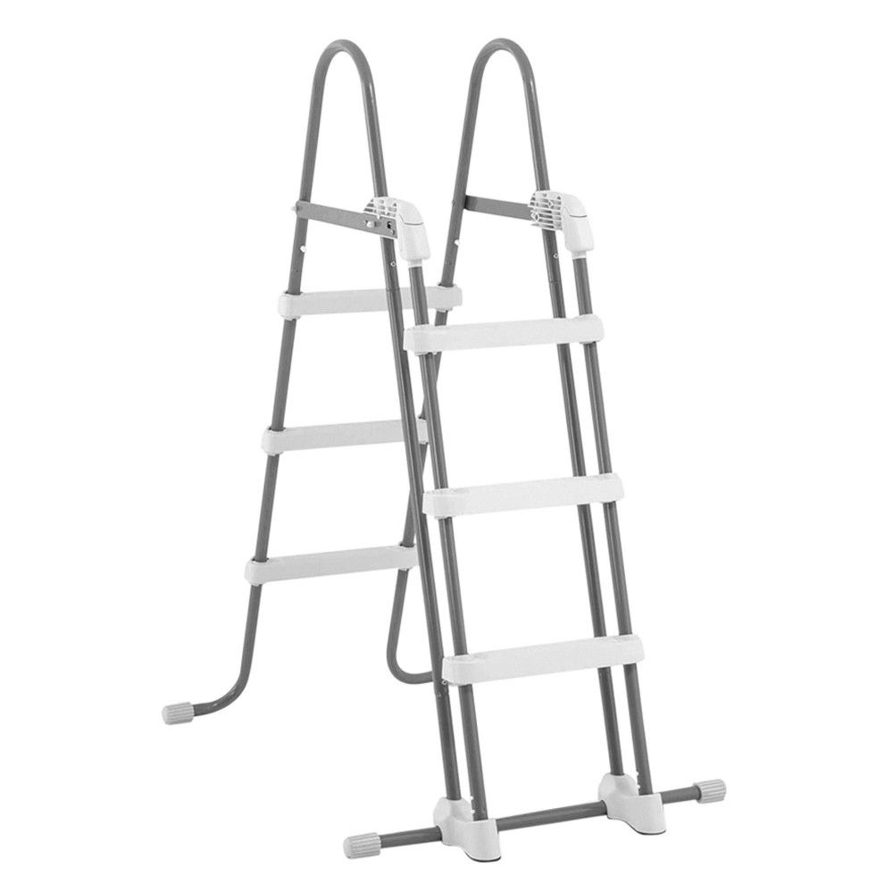 Piscina Desmontable Tubular Rectangular 488x244x107 Cm Gris Intex Con Depuradora