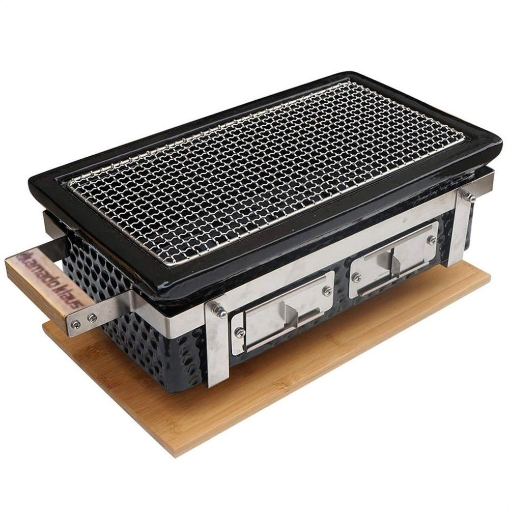 Parrilla De Mesa Rectangular Japonesa Tradicional Sumibi