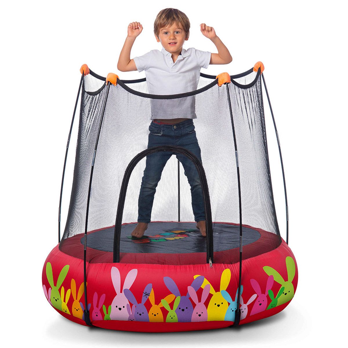 Trampolín Kohala 2 En 1 Parque De Juegos Y Cama Elástica- Rojo