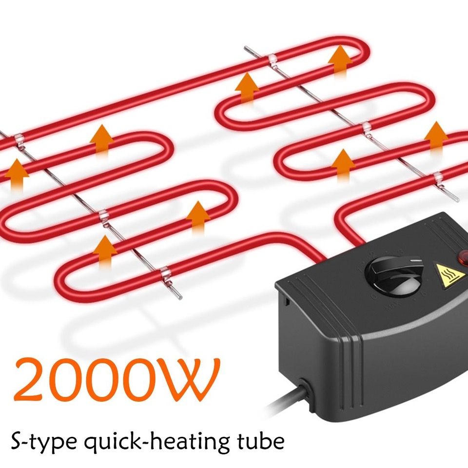Parrilla Barbacoa Eléctrica 2000w De 2 Alturas