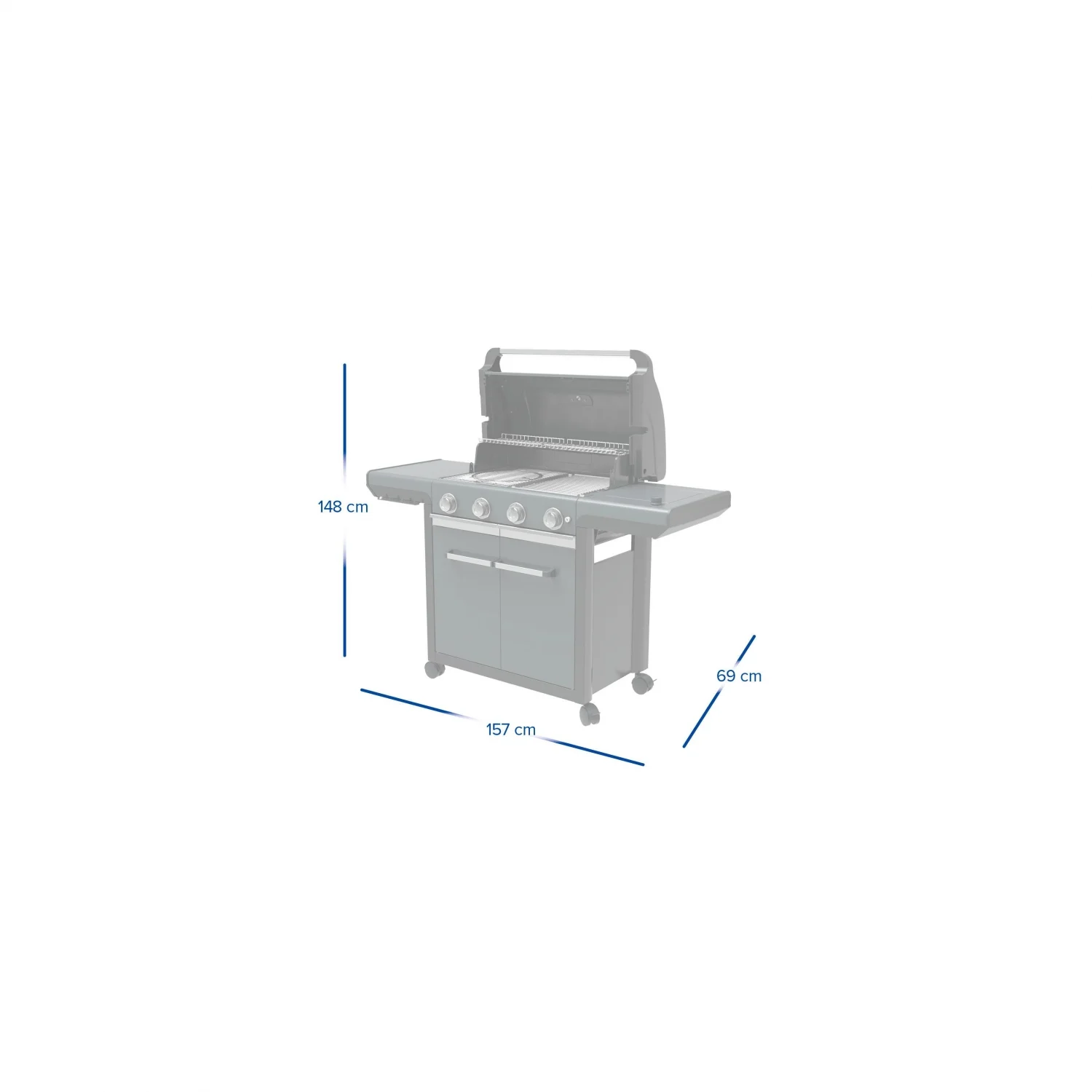 Barbacoa de Gas 4 Quemadores Series Premium S