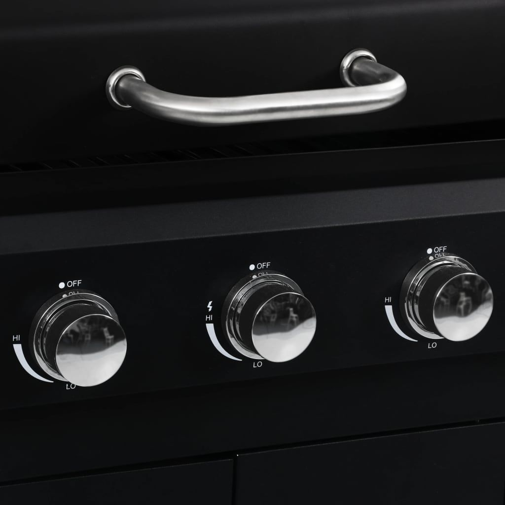 Barbacoa Combinada De Gas Y Carbón Con 3 Fogones Vidaxl