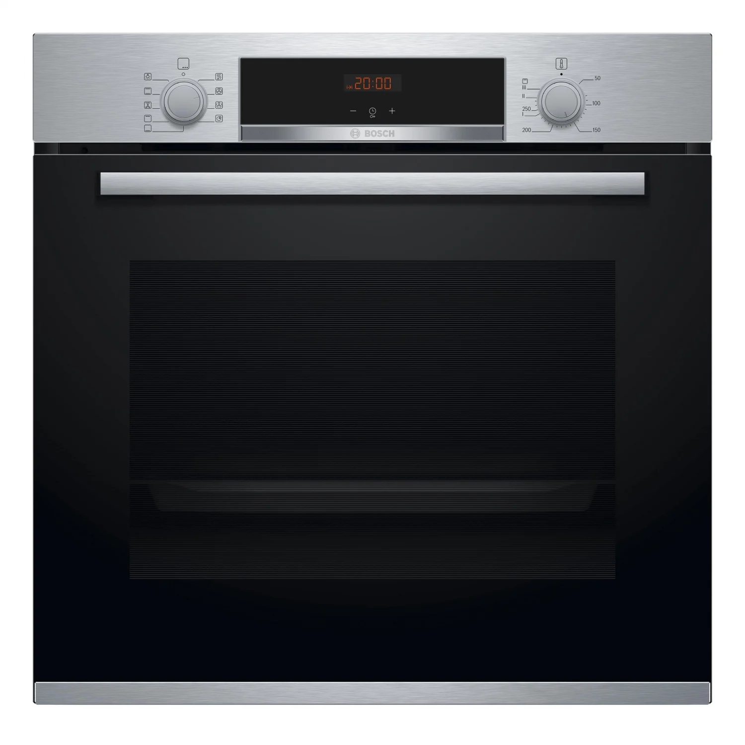 Horno Multifunción Bosch HBA512ES0, 3.4 kW, 71 L, Apertura Abatible, 7 Funciones de Cocción, Eficiencia A - Inox