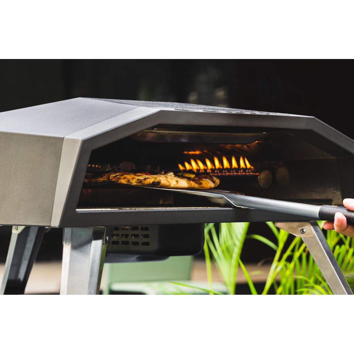 Pizza De Gas Oven - Ovni 16 - Piza Pizza Incluida | Ideal Para La Cocina Al Aire Libre Y Las Vacaciones Al Aire Libre | Compacto Y Portátil | Acero Inoxidable | Trendyflair
