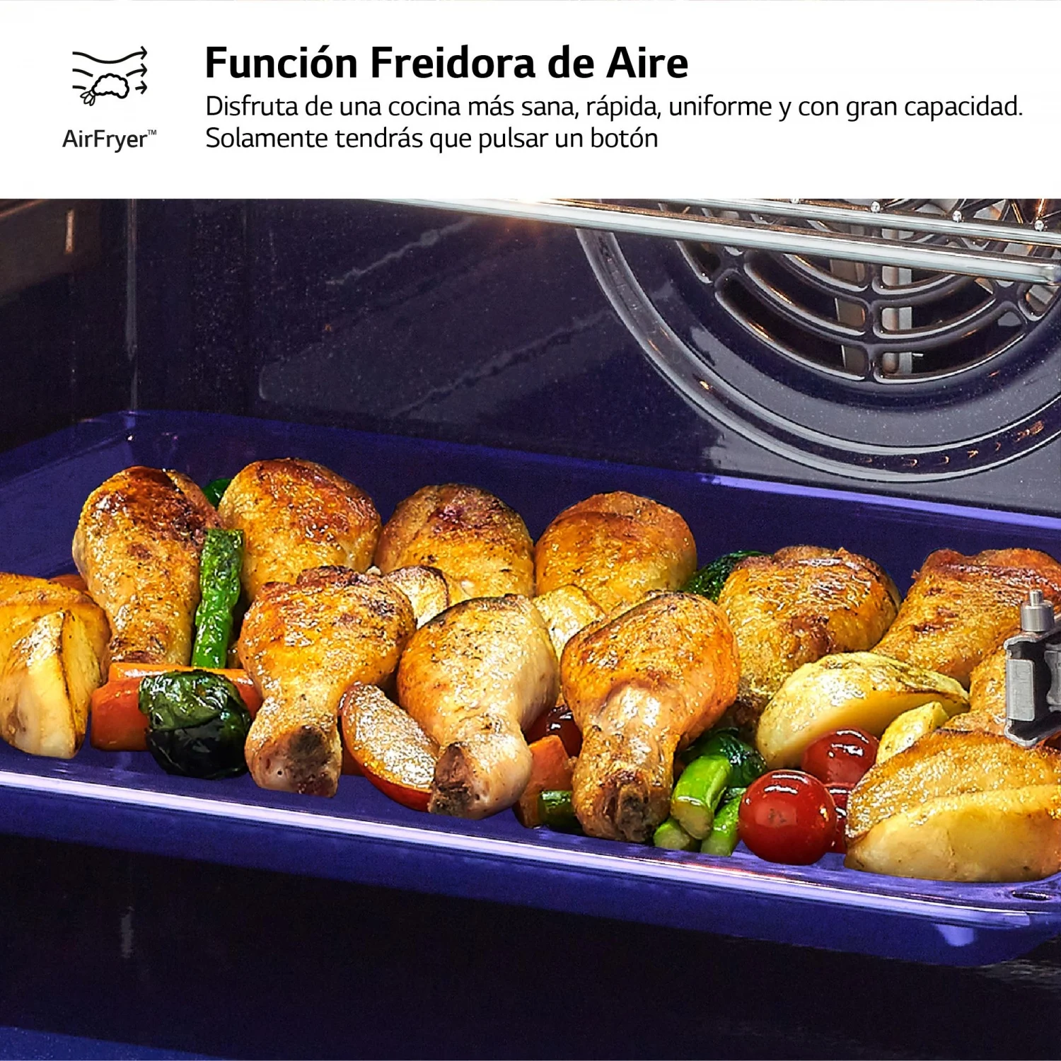 Horno Multifunción LG WS7D7632WB, 3.5 kW, 76 L, Apertura Abatible, 15 Funciones de Cocción, Eficiencia A+ - Negro