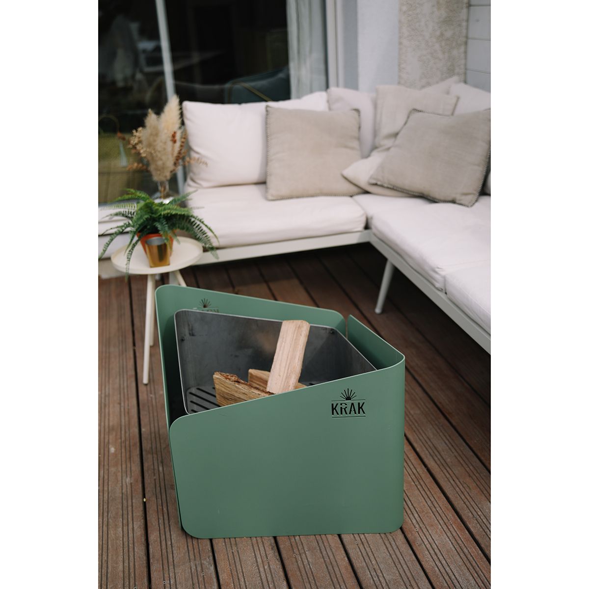 Krak Brasero De Madera 79x69cm - Levant Vert Provence