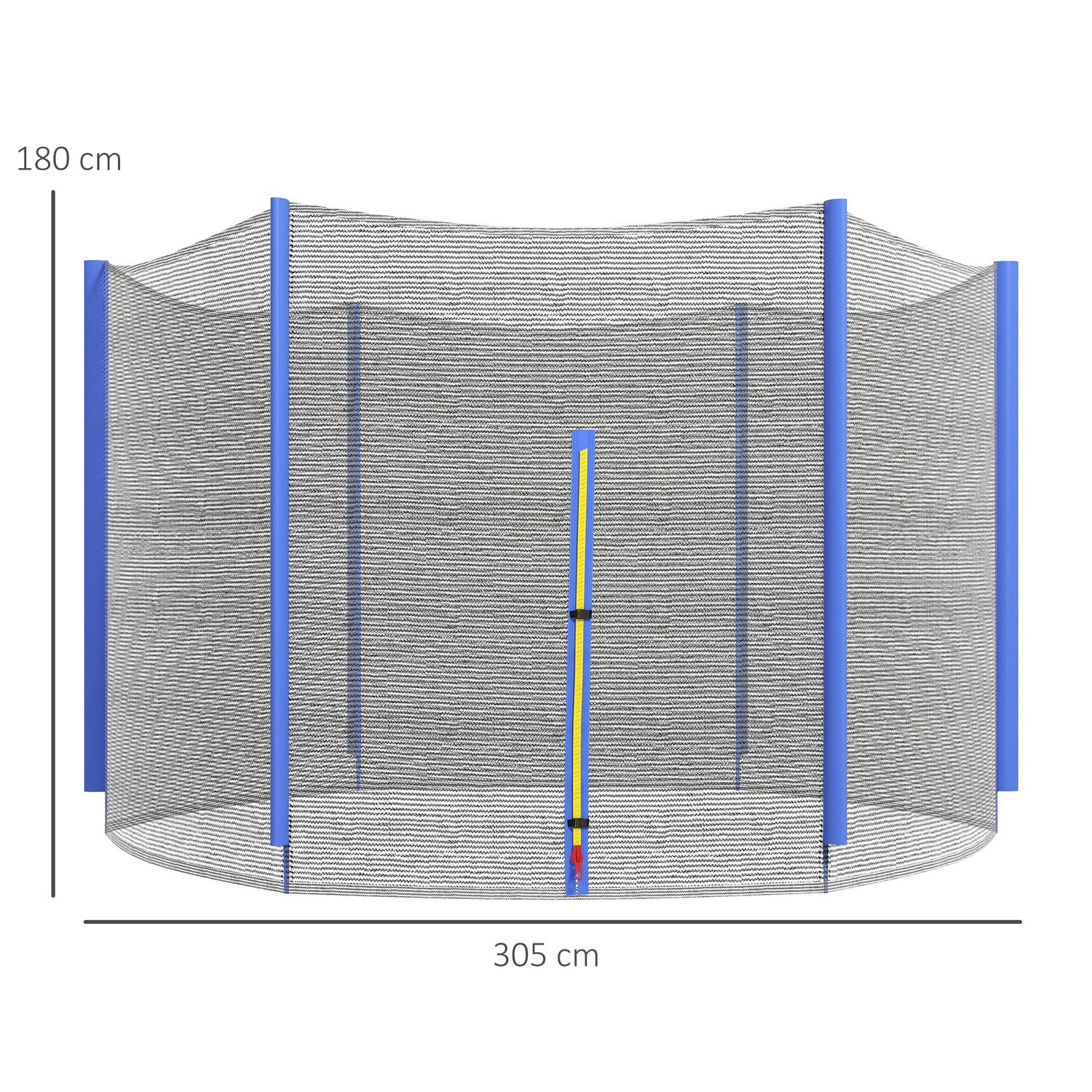 Red De Seguridad Para Cama Elástica Sportnow Pe, Ø244x180 Cm, Azul