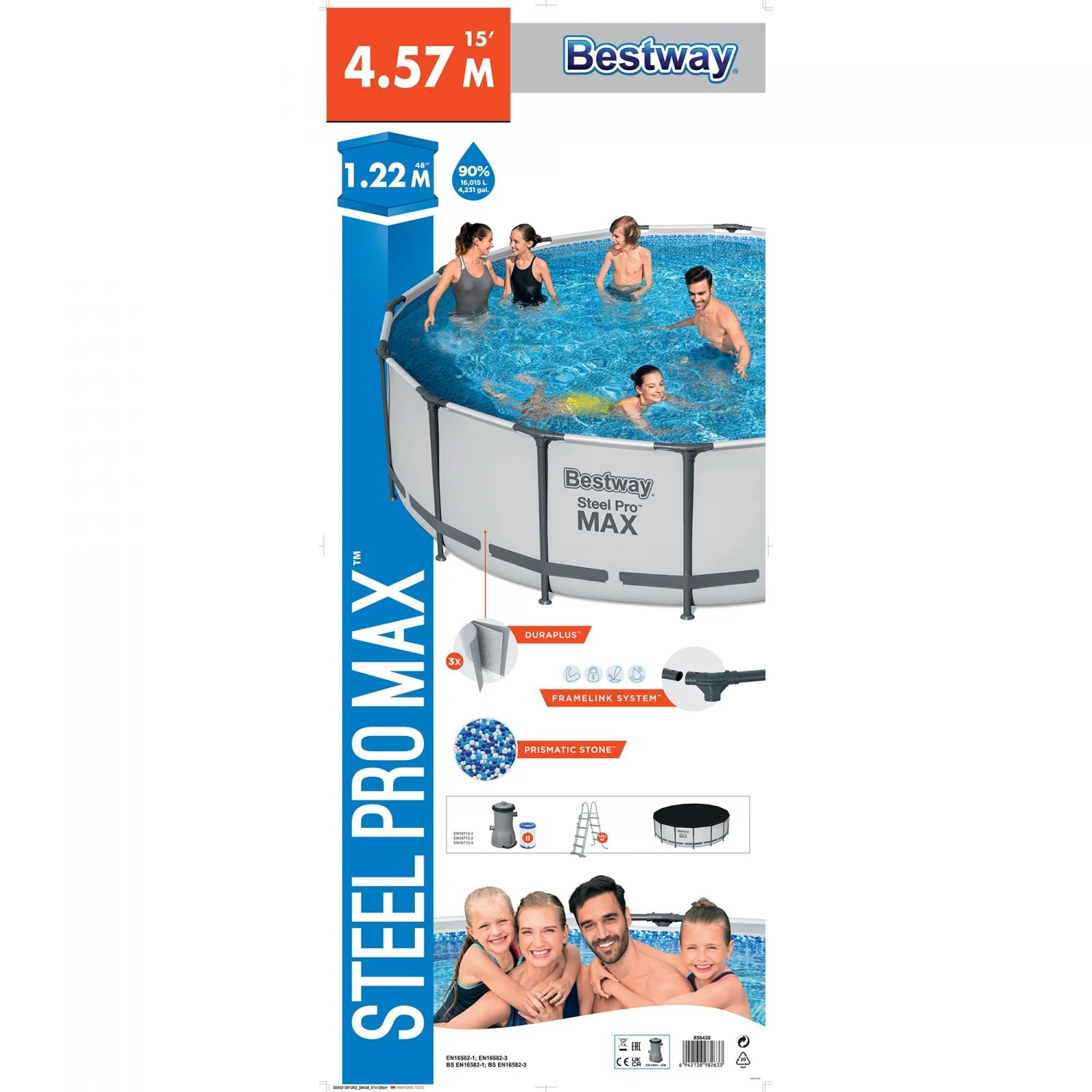 Piscina Tubular 457x122 cm Bestway
