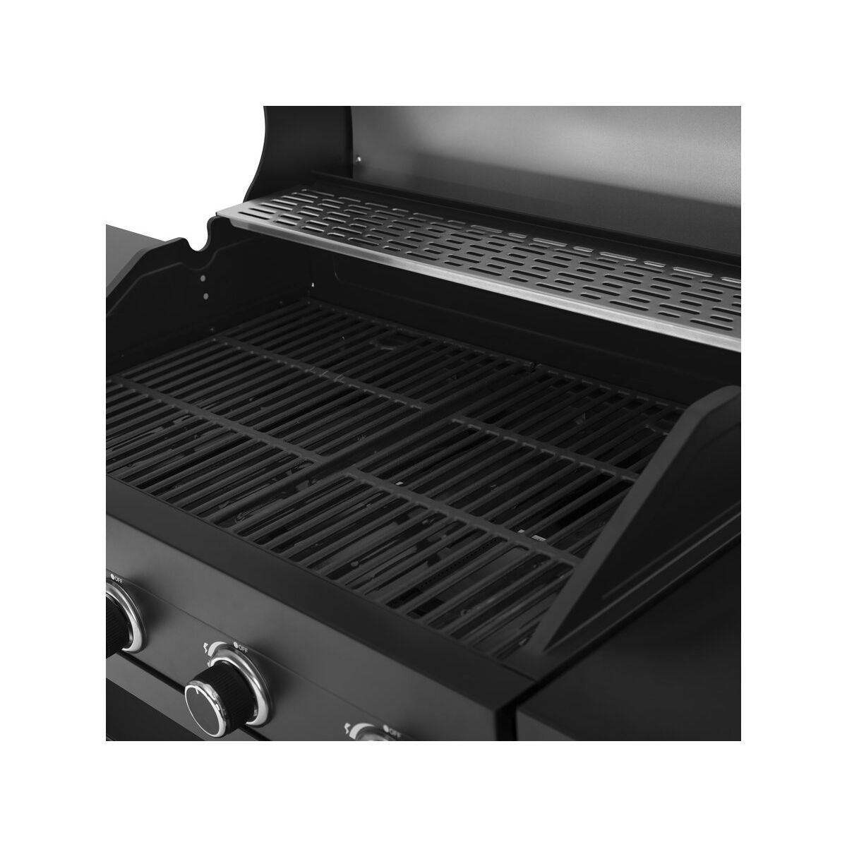 Barbacoa De Gas Para Cocina Exterior - 12 Kw - 4 Fuegos - Negro