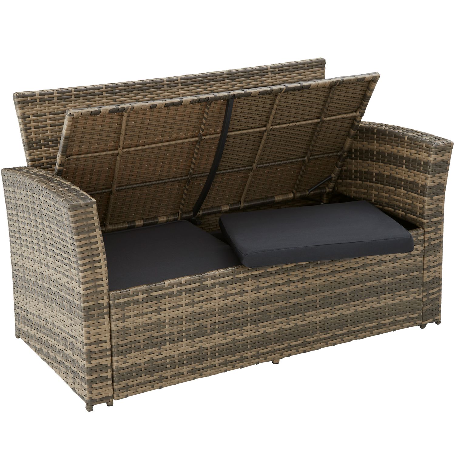 Conjunto De Ratán Módena Con Funda Protectora Incluida - Natural