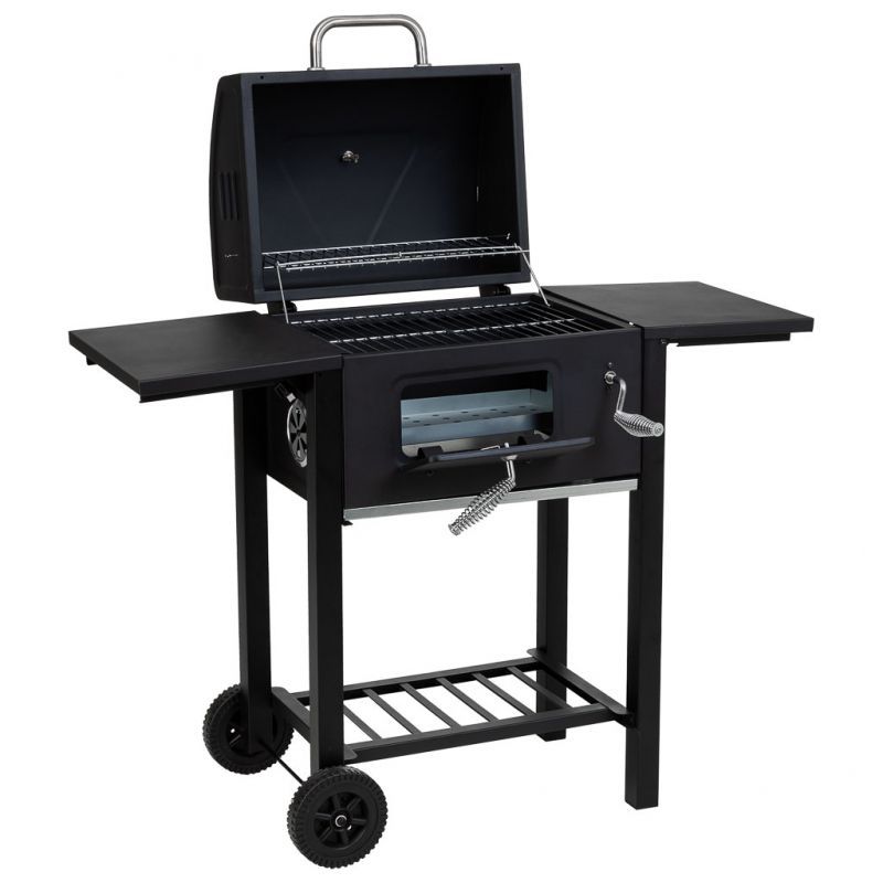 Barbacoa Carro De Metal Negro