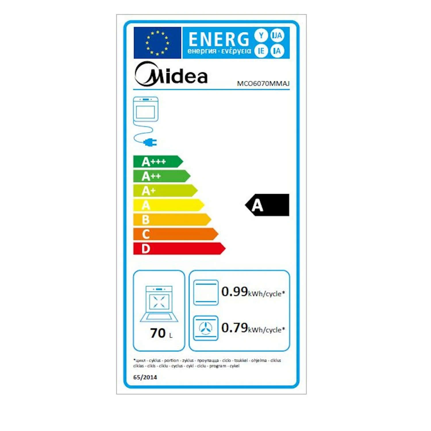 Horno Midea A MCO6070MMAJ