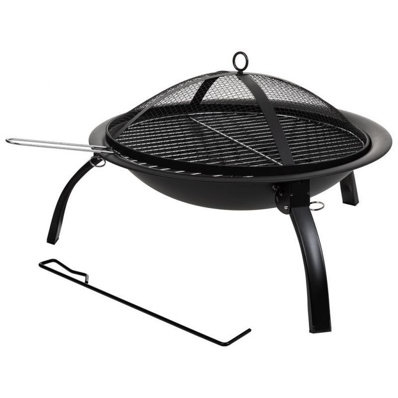 Barbacoa Exterior De Metal Con Parrilla Negro