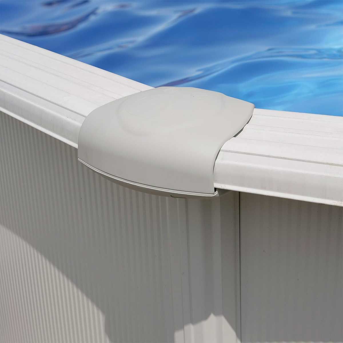Piscina Fantasía Gre Redonda Pare Acero Blanco Ø460x120 Cm