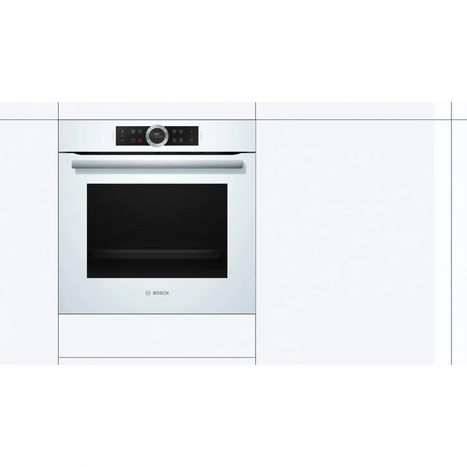 Horno multifución Bosch  HBG675BW1, 3,6 kW, 71 L, Apertura Abatible, 13 Funciones de Cocción, Eficiencia A+ - Blanco