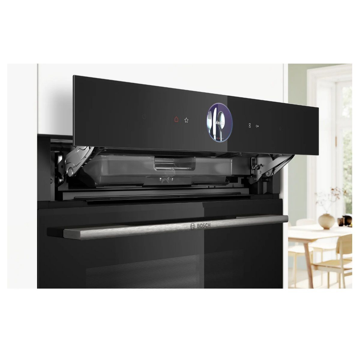 Bosch Horno Combinado De Vapor Integrado 71l 60cm A+ Pirólisis Negro - Hrg7764b1