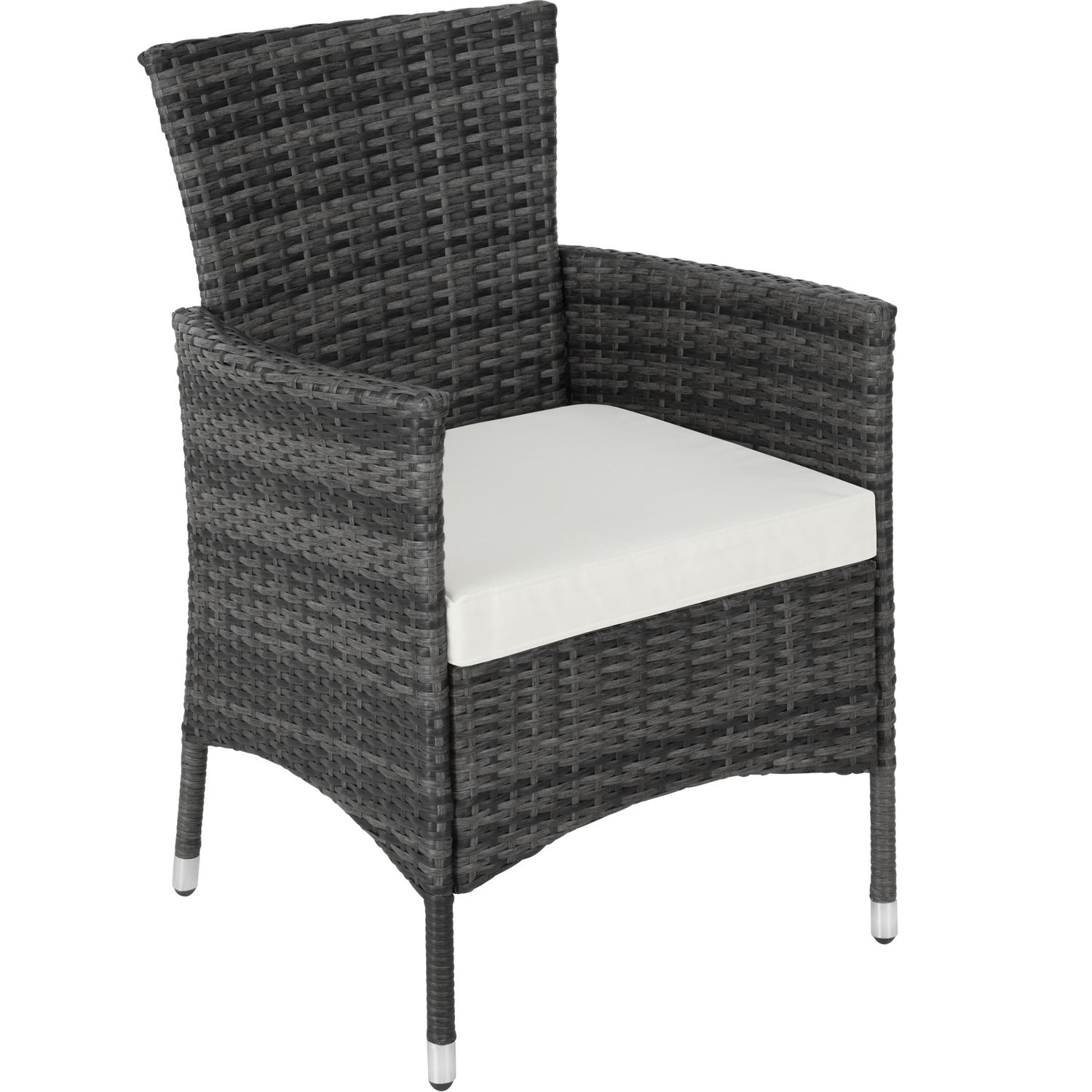 Conjunto De Ratán Luzern Con 4 Fundas - Gris