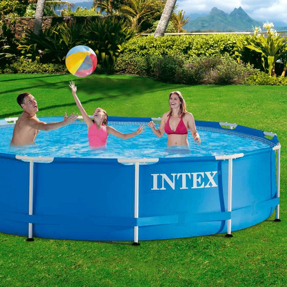 Piscina Desmontable Tubular Circular Pvc 366x76 Cm Azul Intex