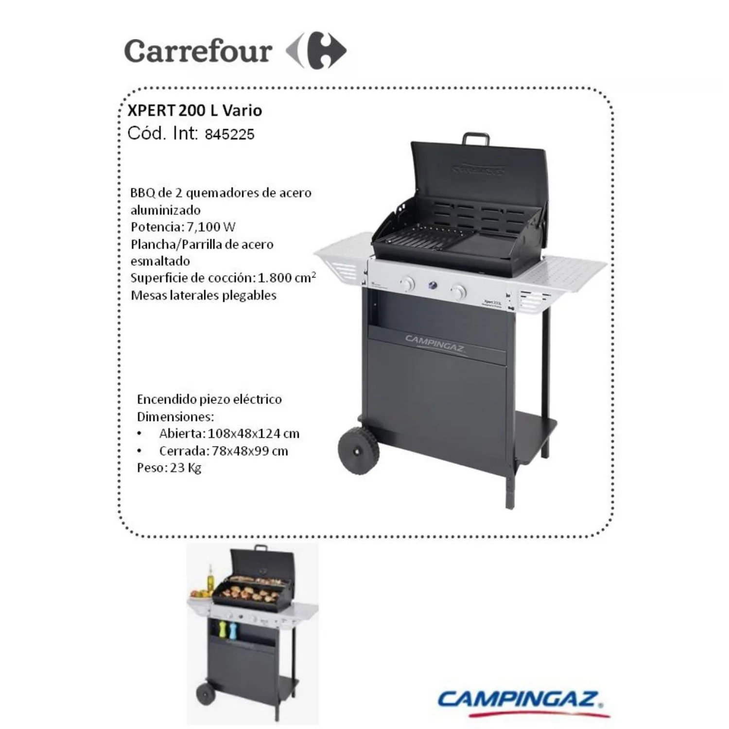 Barbacoa a Gas XPERT 200 L Vario