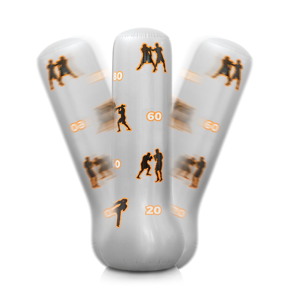 Saco De Boxeo De Pie Hinchable Para Niños Pvc 40 X 115 X 40 Cm Ig814625 - Innovagoods. Gris