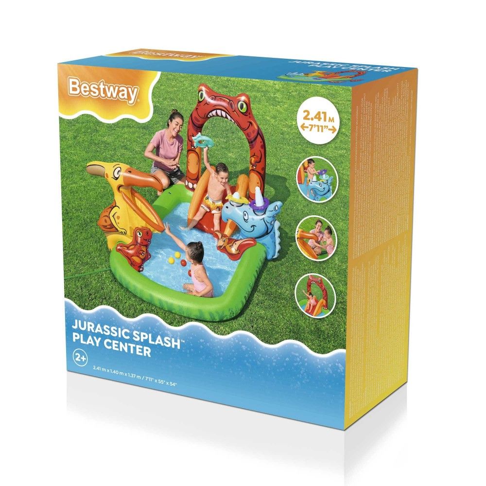 Bestway Piscina Hinchable Parque De Juegos Dinosaurios 241x140x137 Cm +3-6 Años Jardin 531