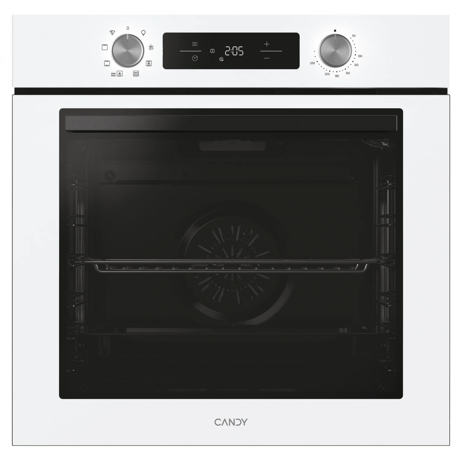 Horno Multifunción Candy CA6 N3T1HTW, 3.3 kW, 78 L, Apertura Abatible, 9 Funciones de Cocción, Eficiencia A+ - Blanco